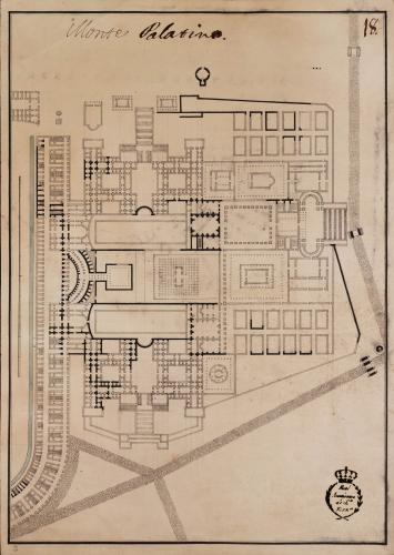 Plano topográfico del monte Palatino (Roma)