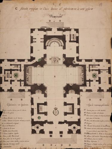 Planta baja de una iglesia parroquial de orden dórico