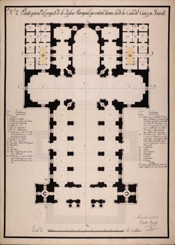 Planta general de una iglesia parroquial