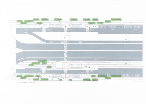 Estación intermodal de Valdebebas, Madrid. Planta de ordenación