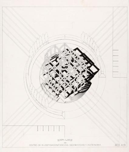 Centro de Investigación de Ciencias Geográficas y Astronomía, Alcalá de Henares, Madrid. Axonometría