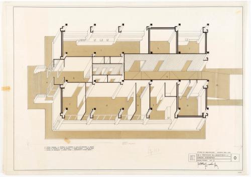 Prototipo arquitectónico de Laboratorios INCE (Instituto Nacional para la Calidad de la Edificación), Málaga. Axonometría seccionada