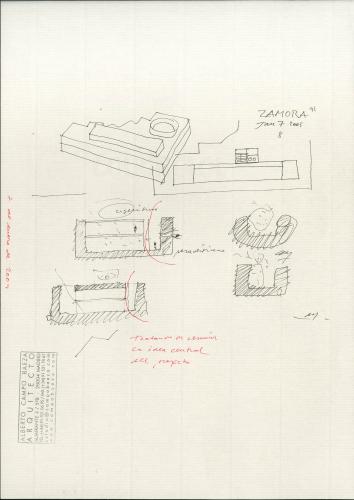 Sede del Consejo Consultivo de Castilla y León en Zamora. Croquis de la idea central del proyecto