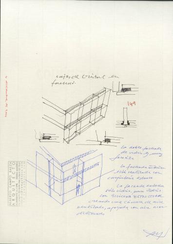 Sede del Consejo Consultivo de Castilla y León en Zamora. Croquis de la fachada