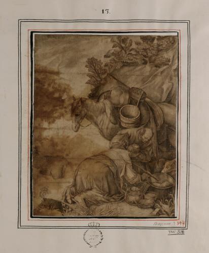 Dibujo de Jacopo Bassano en la RABASF