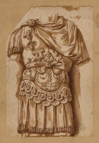 Estudio de la armadura del retrato toracato de Julio César