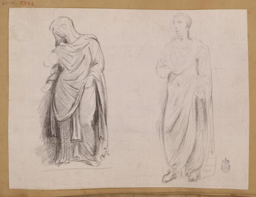 Estudio de dos figuras femeninas romanas