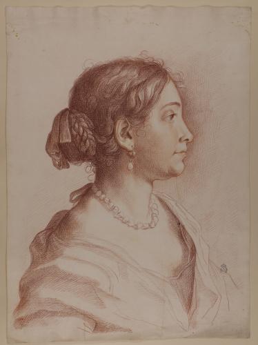 Retrato femenino de perfil  (Francesca Gommi, mujer de Carlo Maratti)