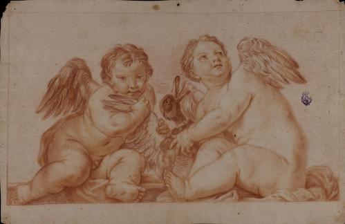 Estudio de putti con un pato