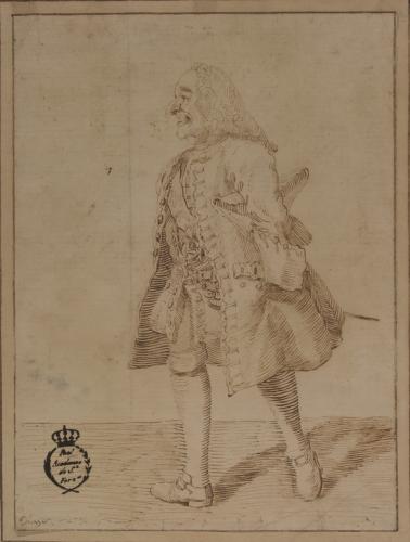 Caricatura de un caballero de la orden de Malta