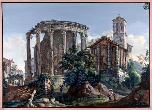 Templos de Vesta y de la Sibila en Tivoli