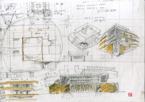 Escuela Politécnica del Campus externo de la Universidad de Alcalá, Alcalá de Henares (Madrid ). Croquis y perspectivas