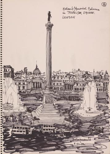 Nelson's memorial column in Trafalgar Square