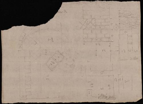 Detalle de la disposición de paramentos del pórtico de Octavia [y de Livia] en Roma