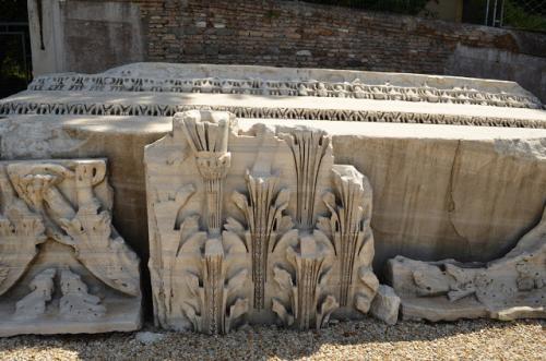 Apuntes de la sección de un cornisamento en el jardín del palacio Colonna