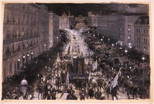 Cabalgata histórica por la calle de Alcalá