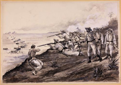 Escena de la guerra de Cuba