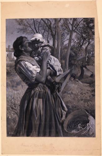Mujer besando a su hijo