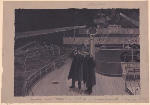 Marinos rusos a bordo de un crucero