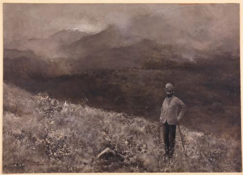 Pintor Casimiro Sáinz en el campo
