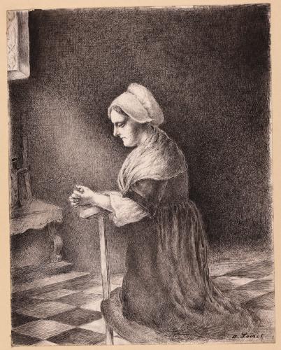Mujer en oración