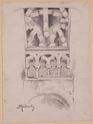 Mezquita de Bab Mardum o ermita del Cristo de la Luz (Toledo). Detalle arquitectónico
