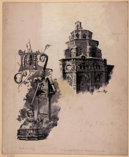 Relicario de San Valero, atril, báculo y cúpula de la Seo de Zaragoza