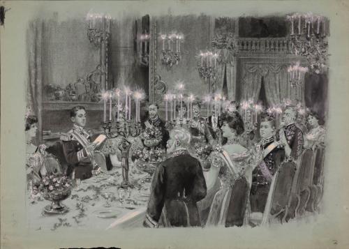 Discurso de Alfonso XIII en una cena de gala en el palacio de Ajuda