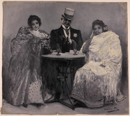 Don Hilarión con la Casta y la Susana