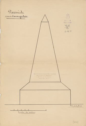 Croquis del proyecto de monumento a Cástulo