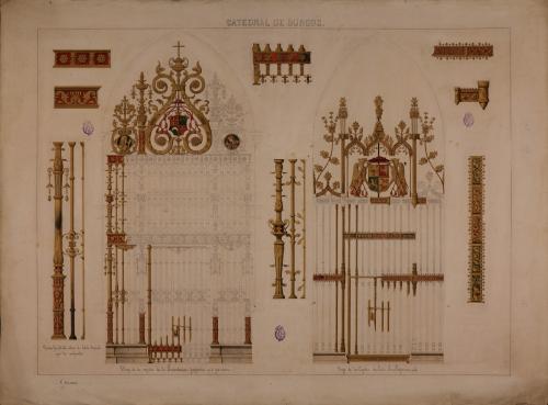 Verjas de la capilla de la Presentación y la de la capilla de Santa de la catedral de Burgos