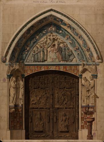 Puerta del claustro alto de la catedral de Burgos