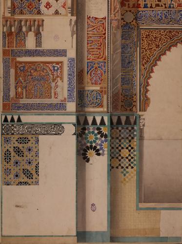 Jamba izquierda del arco de entrada al mirador de Lindajara de la Alhambra