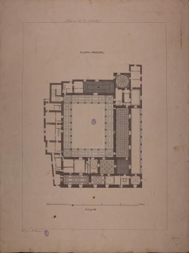 Planta principal del palacio del duque del Infantado en Guadalajara