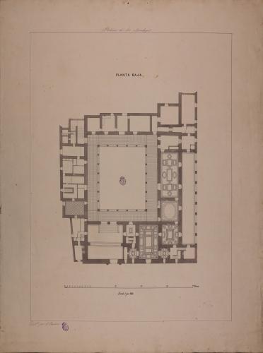 Planta baja del palacio del duque del Infantado en Guadalajara