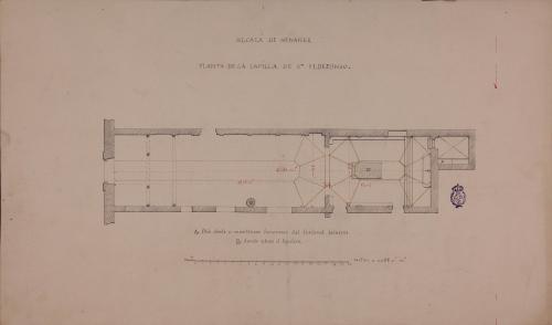 Planta de la capilla de San Ildefonso (Alcalá de Henares, Madrid)