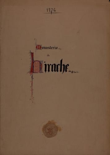 Portada del cuaderno de dibujos del monasterio de Irache (Navarra)