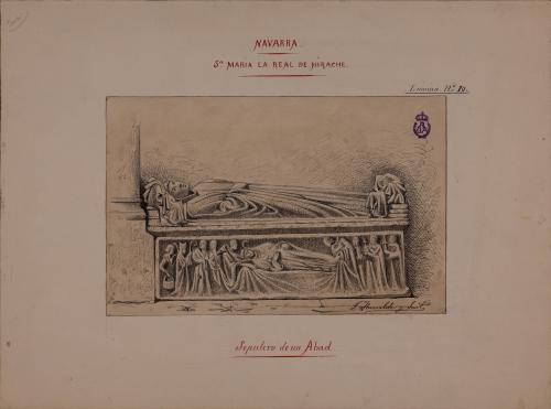 Estudio del sepulcro de un abad en el monasterio de Irache (Navarra)