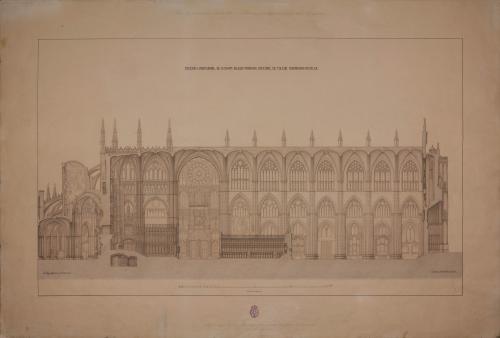 Sección longitudinal de la catedral de Toledo