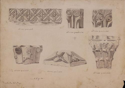 Fragmentos arquitectónicos visigodos procedentes de la Vega en el museo provincial de Toledo