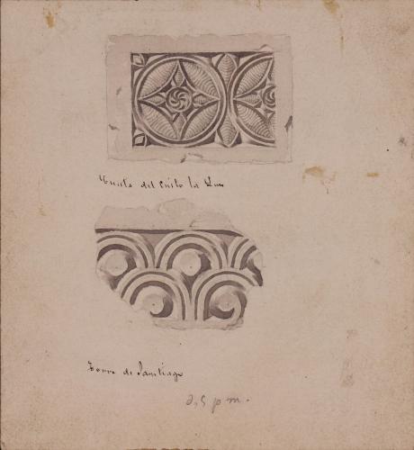 Fragmentos de friso visigodos de la ermita del Cristo de la Luz y de la torre de Santiago de Toledo