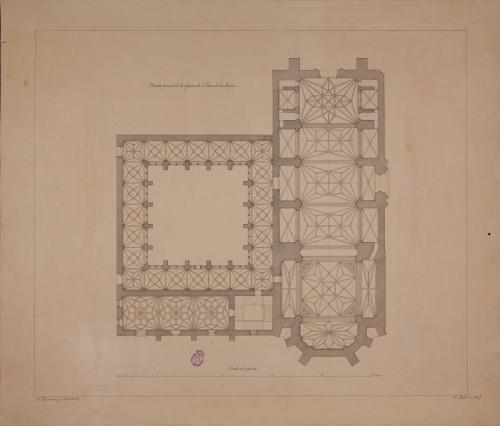 Planta de la iglesia y claustro del monasterio de San Juan de los Reyes (Toledo)