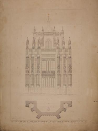 Planta y alzado del ábisde de la iglesia del monasterio de San Juan de los Reyes (Toledo)