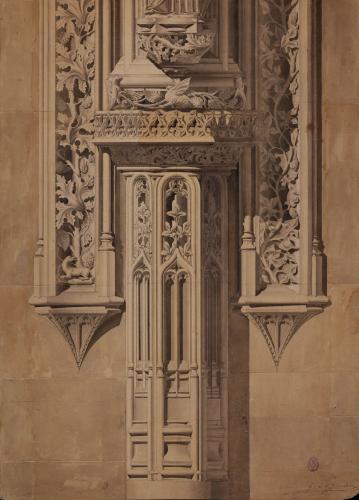 Detalle de un machón del claustro del monasterio de San Juan de los Reyes (Toledo)