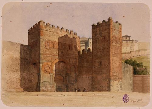 Vista de la puerta antigua de Bisagra (Toledo)