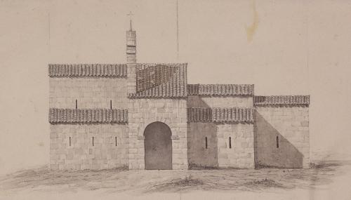Alzado de la fachada lateral de la iglesia visigoda de San pedro de la Nave (EL Campillo, Zamora)