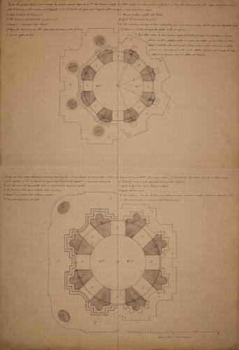 Planta del tercer y cuatro cuerpo de la torre de la Seo de Zaragoza