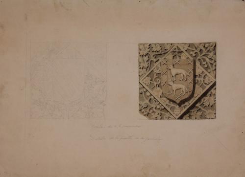 Escudos de armas de la portada del palacio de los Ayala en Toledo