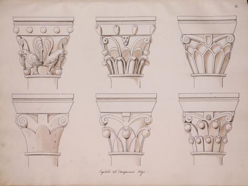 Capiteles románicos del campanario viejo de la catedral de Oviedo