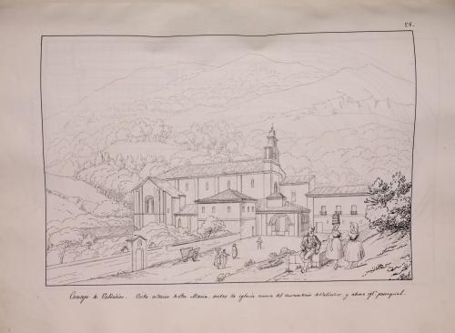 Vista de la iglesia de Santa María en el concejo de Valdediós